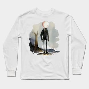 Cute Horror Icon Slenderman Long Sleeve T-Shirt